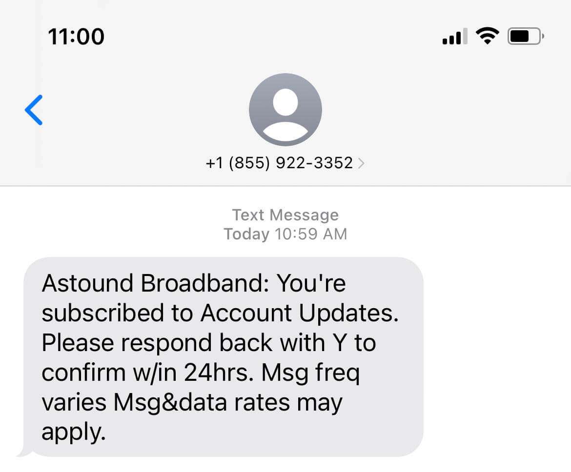 text from astound